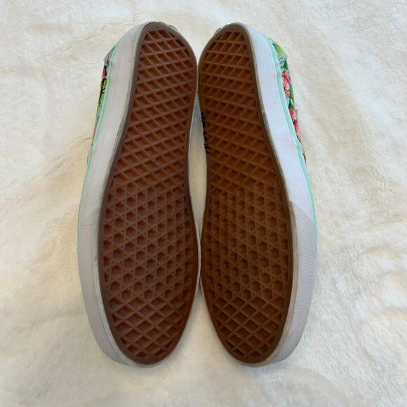 Vans Women’s Asher Flamingo & Palm Frond Graphic Print Slip-on Sneakers Size 9.5 - Picture 6 of 7
